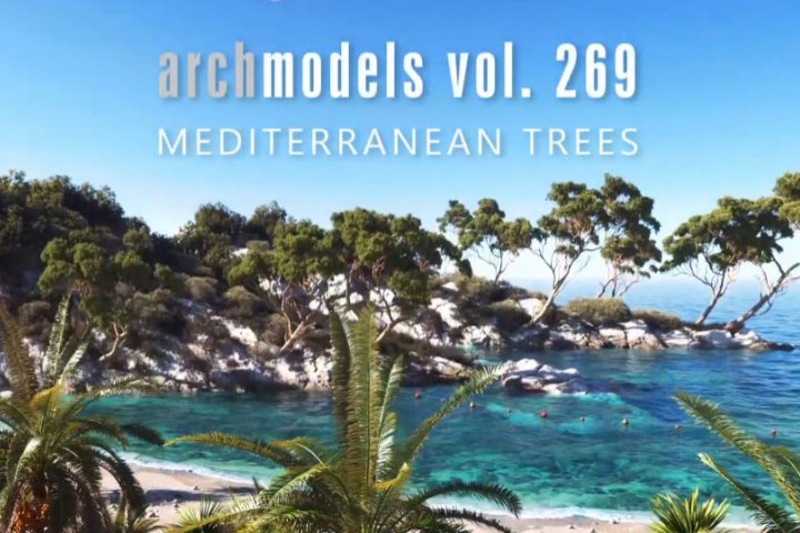 72组地中海植物树木生物群落3D模型 Evermotion – Archmodels Vol.269-喵星资源网