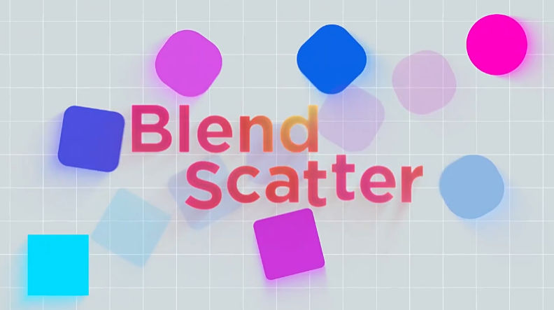 AE图层混合分散属性3D动画脚本 Blend Scatter v1.4附使用教程-喵星资源网