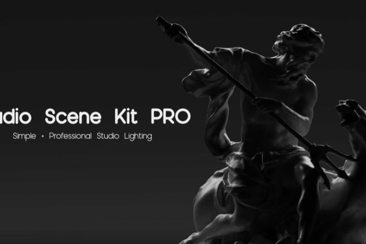 Blender专业摄影棚灯光效果场景渲染资产预设 Studio Scene Kit Pro-喵星资源网