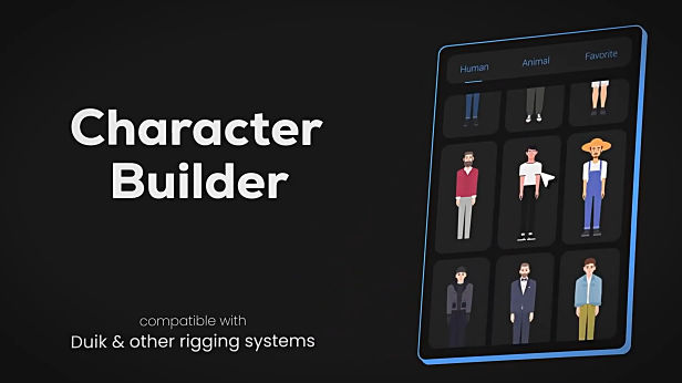 AE卡通人物绑定角色骨骼MG动画脚本 Aescripts Character Builder V1.2.5附使用教程-喵星资源网