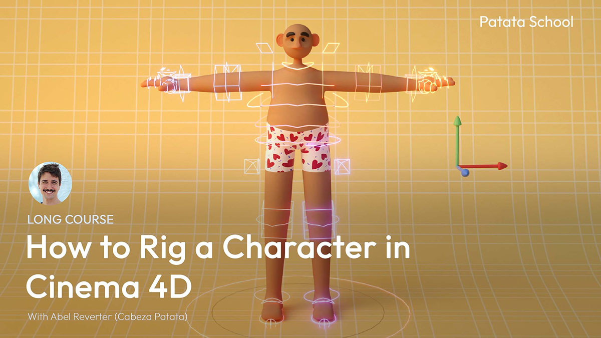 C4D教程 三维角色绑定 Patata School – How to Rig a Character in Cinema 4D-喵星资源网