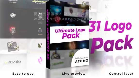 31组LOGO标志片头AE脚本动画-Ultimate Logo Reveal Pack-喵星资源网