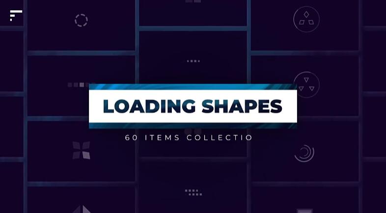 AE模板 60种独立加载读取MG图形动画 Loading Shapes-喵星资源网