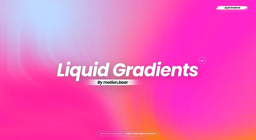 AE模板 抽象彩色渐变背景文字标题节奏快闪片头 Liquid Gradients – Opener-喵星资源网