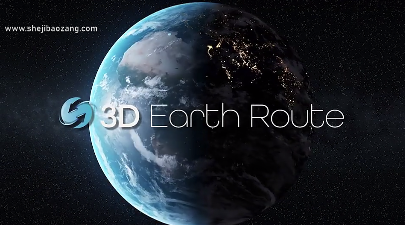 AE模板/脚本-3D Earth Route 三维地球自定义位置坐标定位导航连线展示动画-喵星资源网