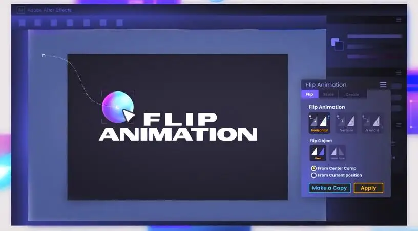 AE翻转镜像动画脚本 Flip Animation V1.0+使用教程-喵星资源网