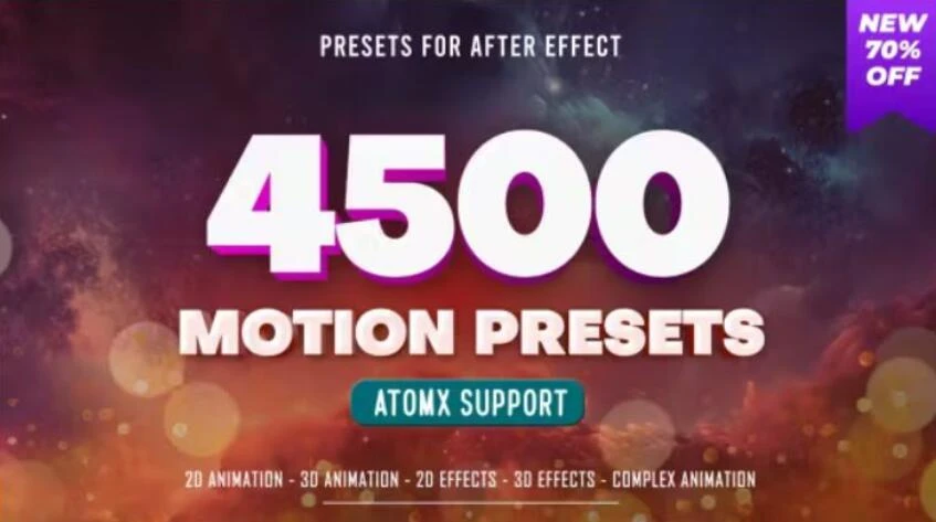 AE脚本 4500种图层运动缓入缓出弹跳蹦跶动画预设 Motion Presets-喵星资源网