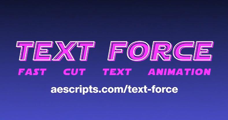 AE脚本 根据音频自动生成快闪文字标题动画 Text Force v1.9.0+使用教程-喵星资源网