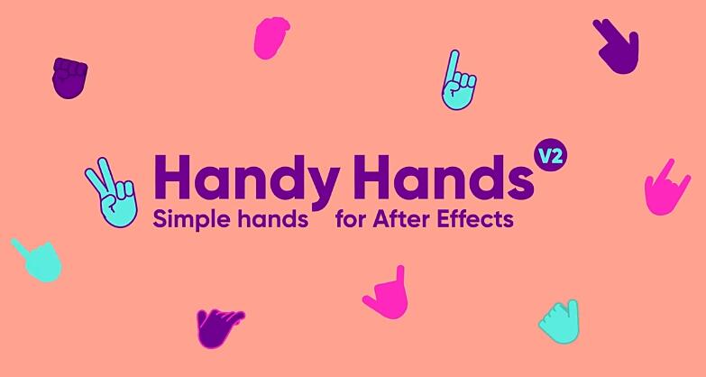 AE脚本 轻松设计双手图形手势动画 Handy Hands 2 v1.1-喵星资源网