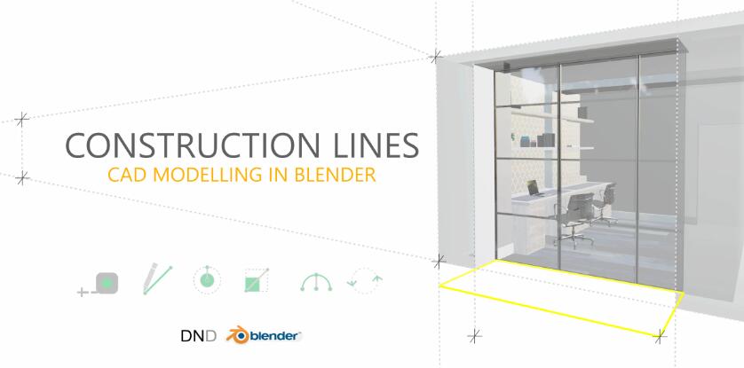 Blender插件 CAD风格施工线建模工具 Construction Lines v0.9.6.8+使用教程-喵星资源网