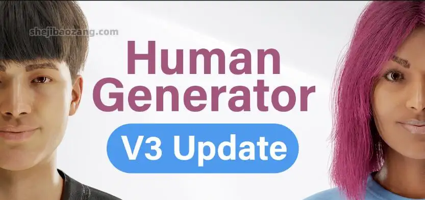 Blender插件 三维人物模型生成器(含预设) Human Generator 4.0.11 + Assets-喵星资源网