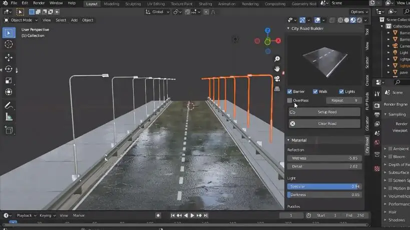 Blender插件 三维城市道路系统生成器 City Road Builder V2.1-喵星资源网