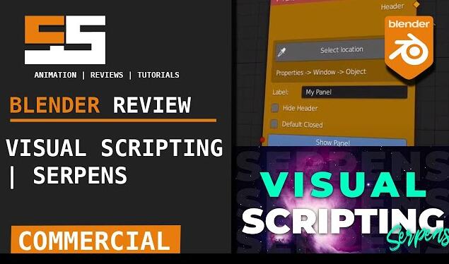 Blender插件 创造定制化插件无需编程节点脚本工具 Serpens Blender Visual Scripting V3.2.0-喵星资源网