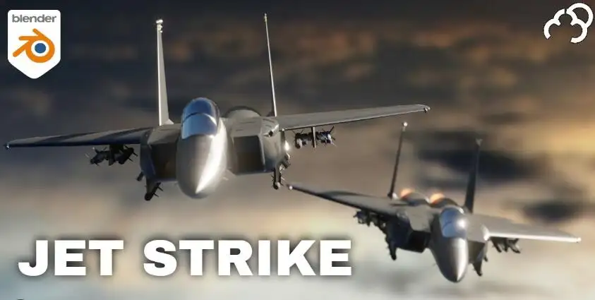 Blender插件 喷气式飞机模型生成工具 Aviation Jet Strike Addon V1.0-喵星资源网