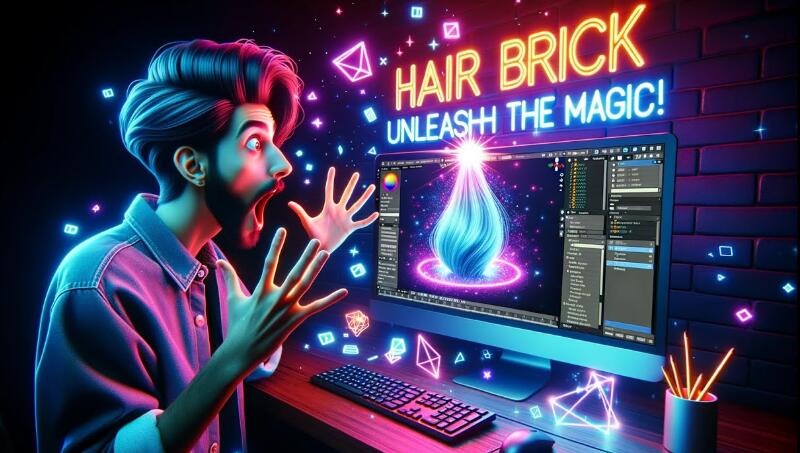 Blender插件 头发制作生成工具 Hair Brick Pro V2.1+使用教程-喵星资源网