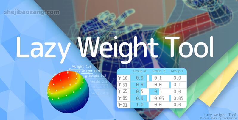 Blender插件 懒人便捷权重设置工具箱 Lazy Weight Tool V1.9.75-喵星资源网