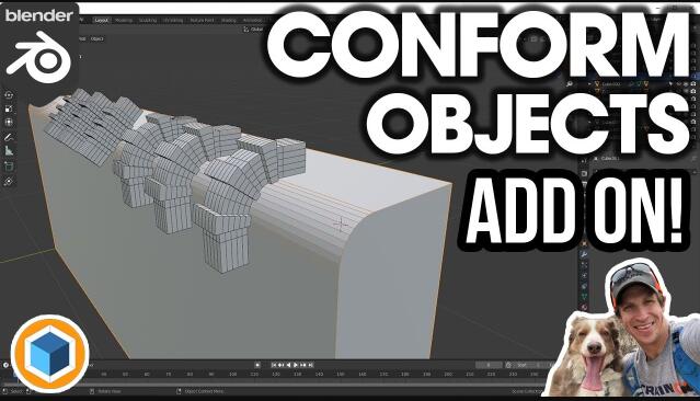 Blender插件 模型包裹贴合吸附工具 Conform Object v1.4.10-喵星资源网