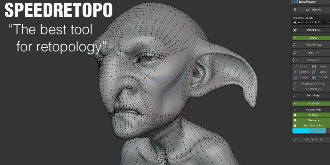 Blender插件 模型重拓扑 SpeedRetopo v0.2.1-喵星资源网