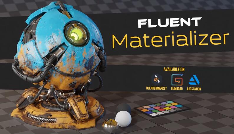 Blender插件 烘焙制作自定义材质 Fluent Materializer V1.3.2-喵星资源网