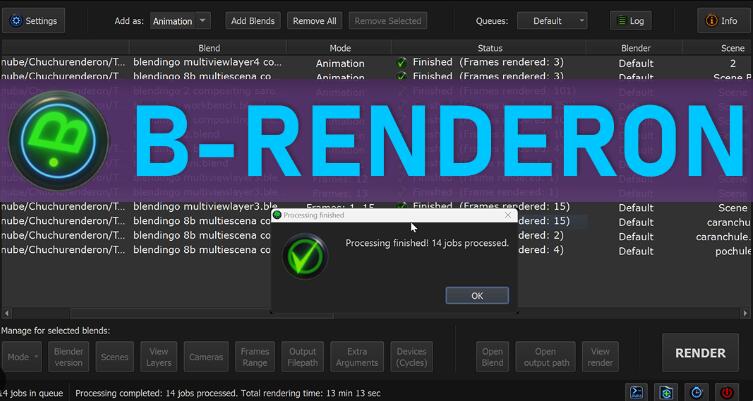 Blender插件 独立渲染管理器 B-Renderon V3.1 Win-喵星资源网