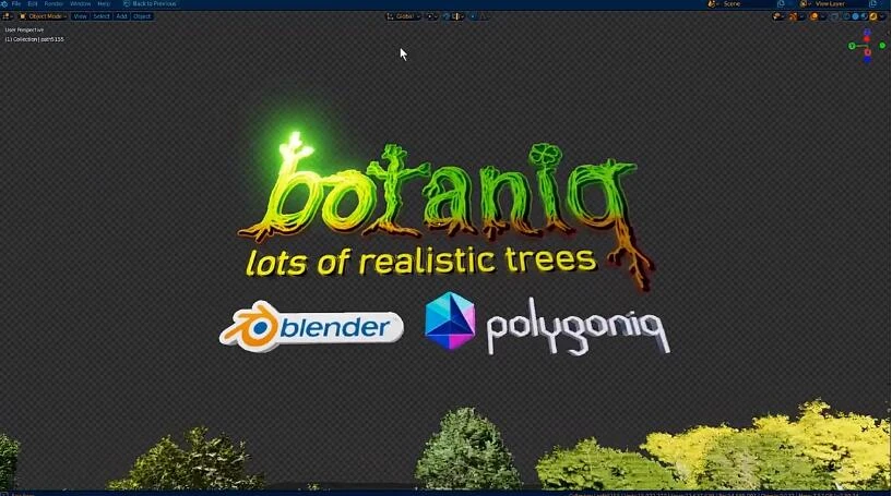 Blender插件 花草树木植物绿化模型预设Botaniq Tree And Grass Library V6.8-喵星资源网