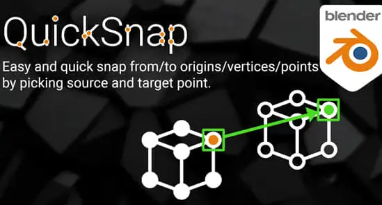 Blender插件 顶点吸附对齐工具 QuickSnap v1.4.5-喵星资源网