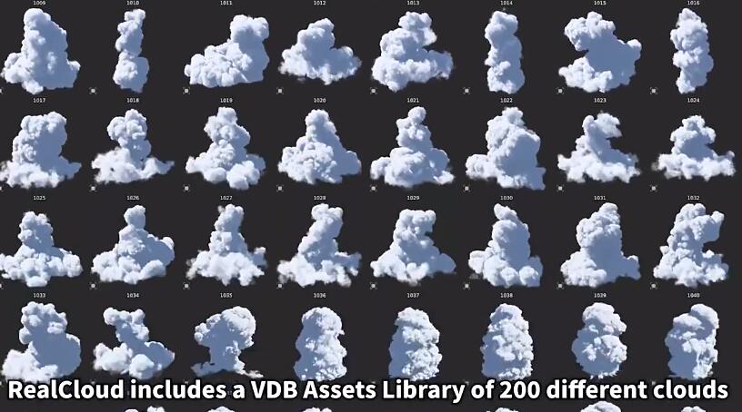 Blender插件 高质量3D体积云朵预设库 Real Cloud 1.0 Cloud Generator-喵星资源网