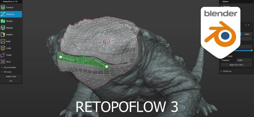 Blender插件 RetopoFlow V3.4.3 三维模型拓扑-喵星资源网