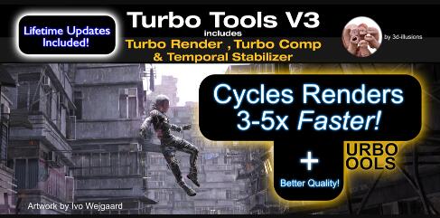 Blender插件加快渲染速度 Turbo Tools V4.0.1-喵星资源网