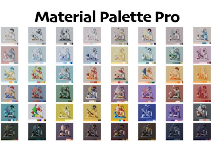 Blender材质预设 电商3D场景专业材质调色板Material Palette Pro-喵星资源网