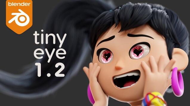 Blender预设 三维立体眼睛眼球程序化资产 Tiny Eye V1.2-喵星资源网