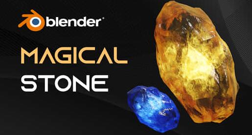 Blender预设 魔法能量宝石发光着色器资产 Glowing Magical Energy Stone-喵星资源网