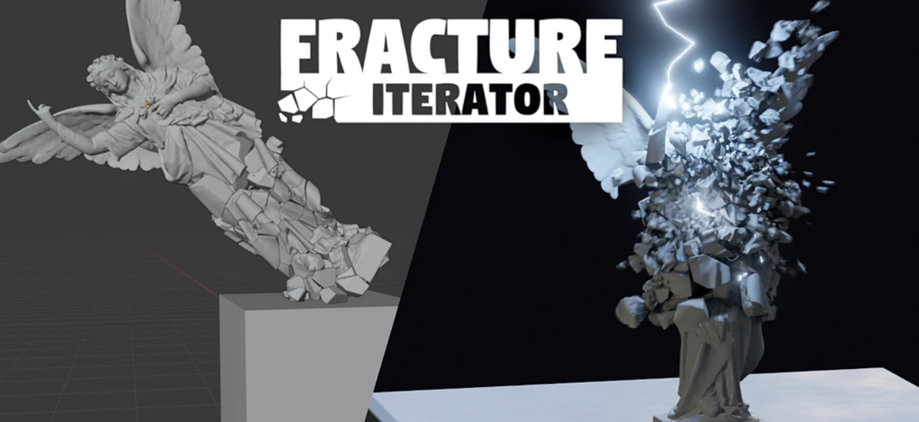 模拟真实分裂破坏破损Blender插件Fracture Iterator v1.3-喵星资源网