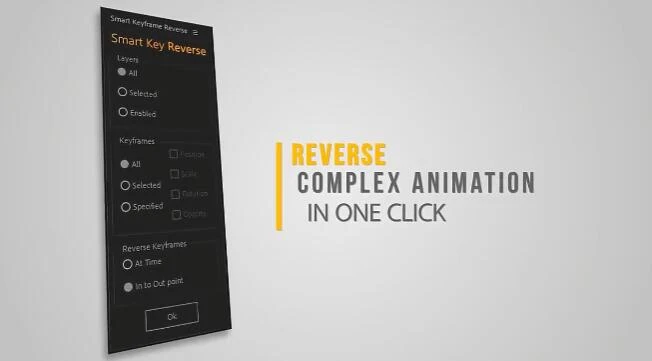 自动智能关键帧反转工具AE脚本Smart Key Reverse-喵星资源网