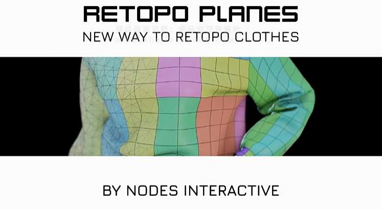 重拓扑布料衣服3D模型Blender插件-Retopo Planes V1.2-喵星资源网